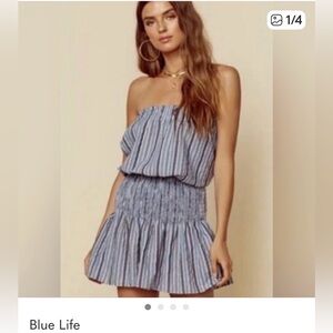 Blue Life Blue Stripped Mini Dress